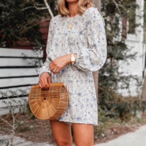 Splendid x Cella Jane Smock Waist blue white multi Romper size large brand new - Picture 6 of 12